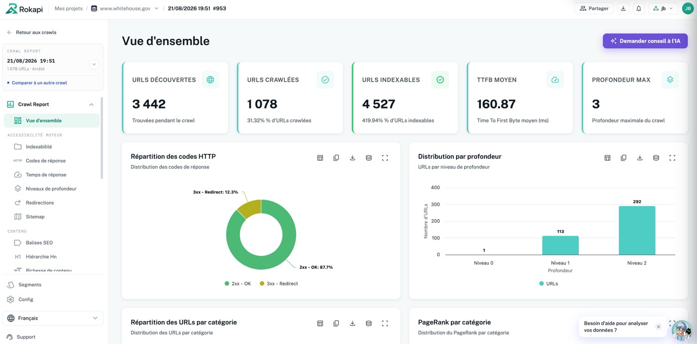 Vue d'ensemble d'un projet Rokapi